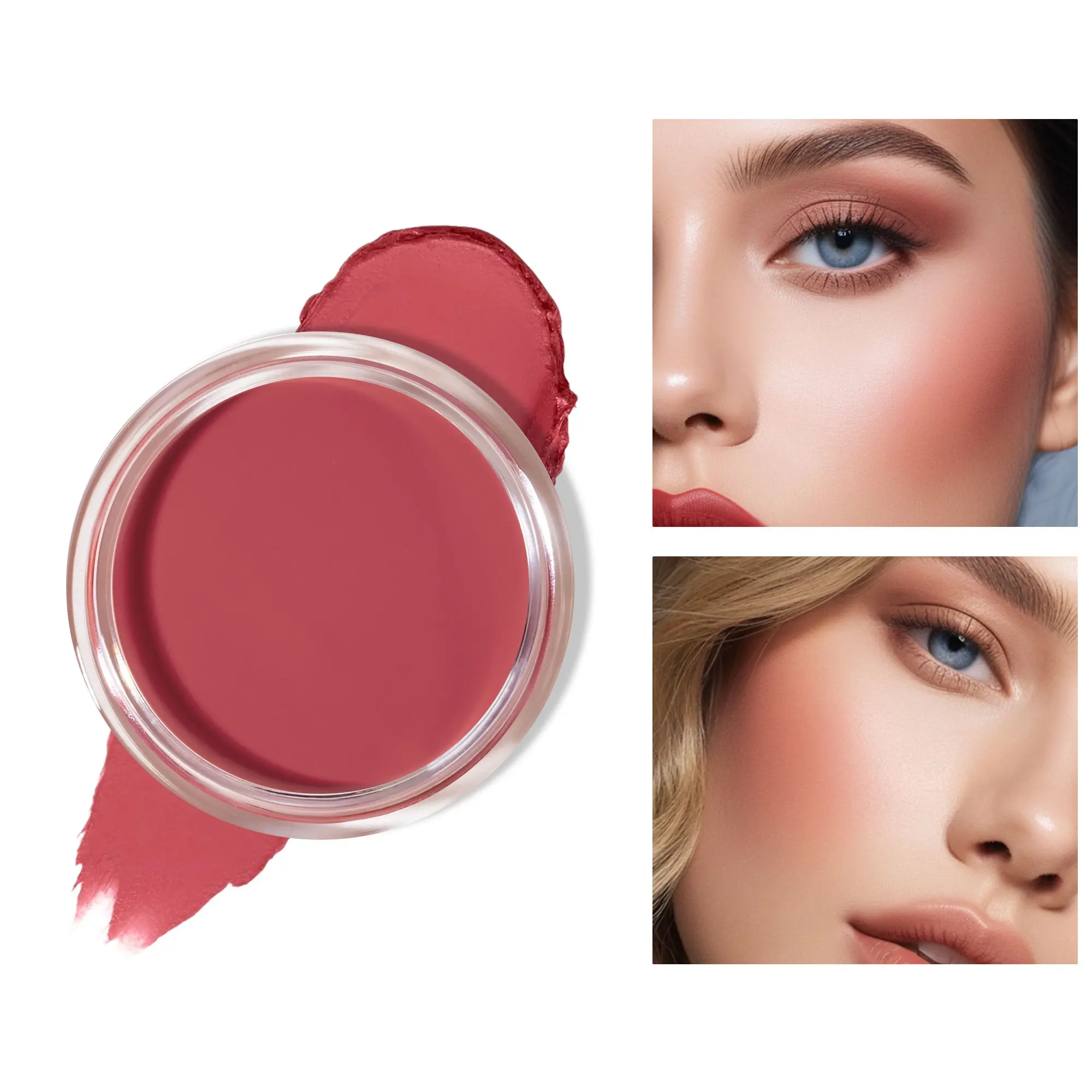 Mousse Soft Blush, Matte Natural Nude Makeup, Lightweight Natural Look, Long-Lasting Non-Fade, Smooth Application, Ideal for Beginners, Daily Use, Energizing Blush, Cheek Mousse, Everyday Versatile Makeup