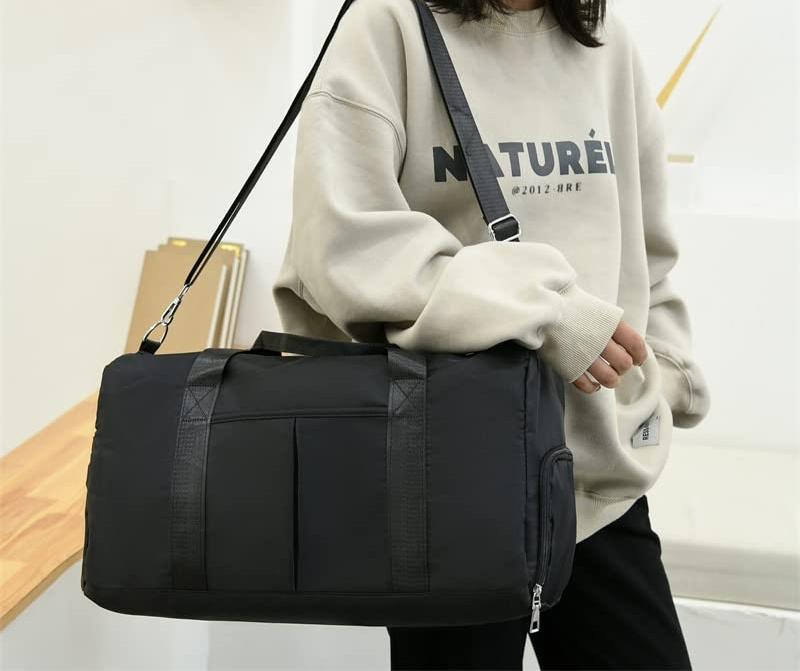  Sports Gym Bag for Women or Men Travel Duffel Bag with Wet Pocket and Shoes Compartment for Training Swim Yoga - for Outdoor Sport