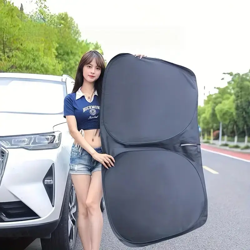 Portable Car Windshield Sun Blinds, Thermally Isolated Front Window Sunshades, Suitable for Most Vehicle Models