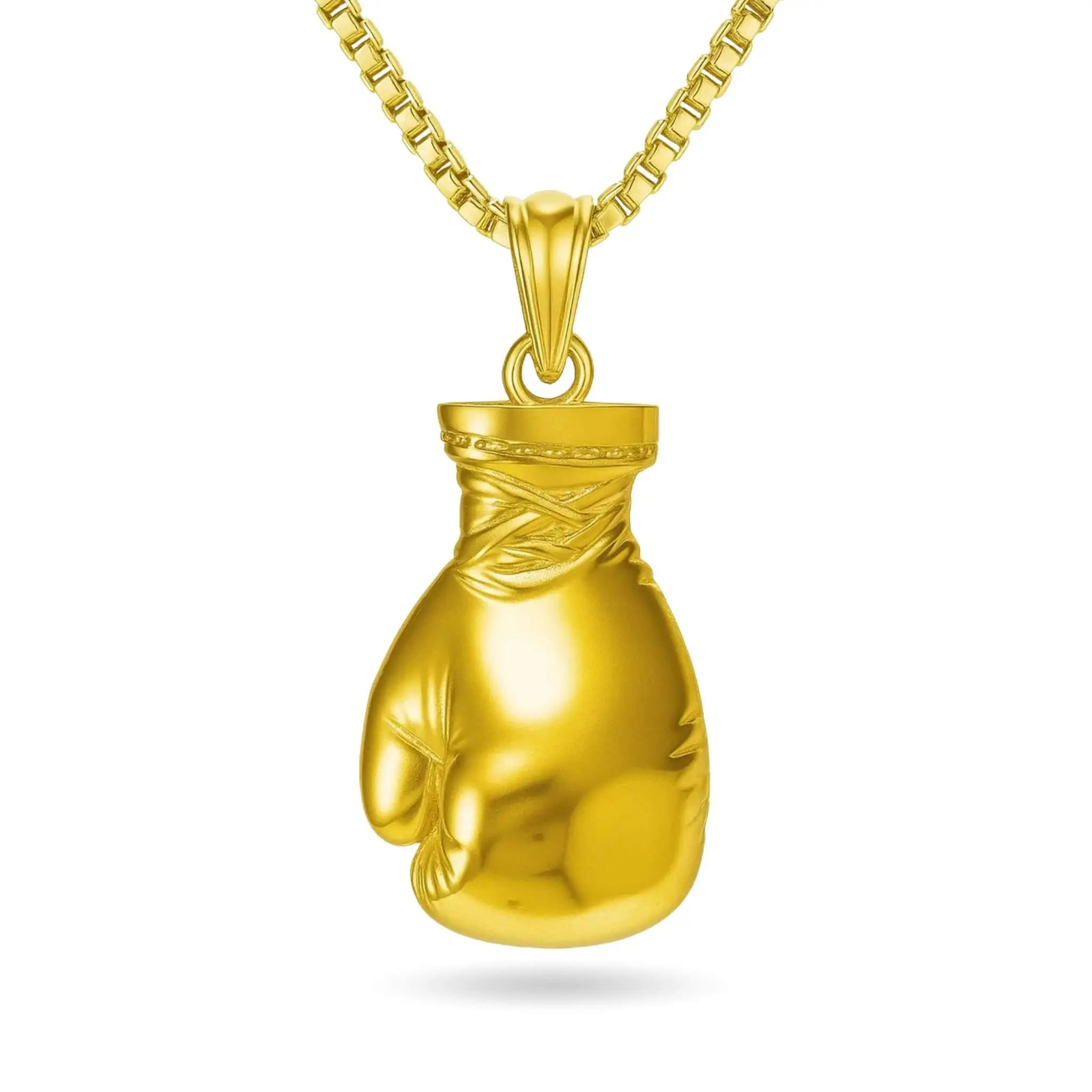 Boxing Glove Pendant and Chain Necklace, Boxing Glove Necklace, Boxer Gift, Boxing Jewelry, Boxing Glove Pendant, 3mm Box Chain, Athlete Necklace, Boxing Gift
