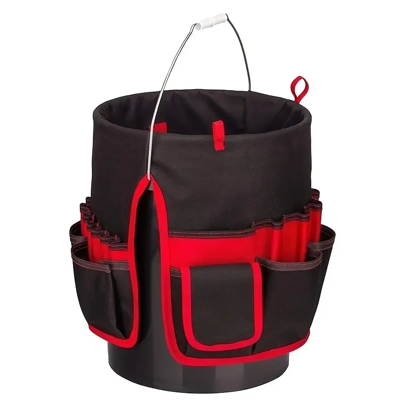 1Pc Heavy-Duty Tool Pouch with Adjustable Shoulder Strap, Wear-Resistant Multi-Pocket Electrician Waist Belt Bag, Tool Storage & Garden Work Organizer, Tool Bags