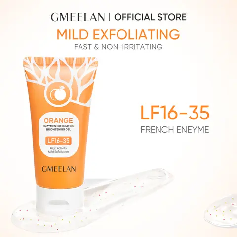 【HOT】GMEELAN Orange Enzyme Exfoliating Scrub Gel 50G - Gentle Exfoliating Face Peeling Gel for Minimizing Pore Appearance, Pore Control, Even Skin Tone & Texture, All Skin Types with Natural Enzymes