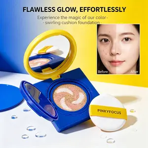 2-in-1 Concealing & Oil-Controlling Cushion Foundation — Brightens Dull Skin Tone, High Coverage, Waterproof & Sweat-Resistant, Long-Lasting, Includes Puff — Creates a Sheer, "No-Makeup" Look — Suitable for All Skin Tones