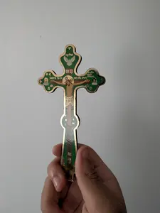 Orthodox Jesus Wooden Hand Cross - Compact Lightweight Wall Hanging Decor for Special Occasions & Home Gifts