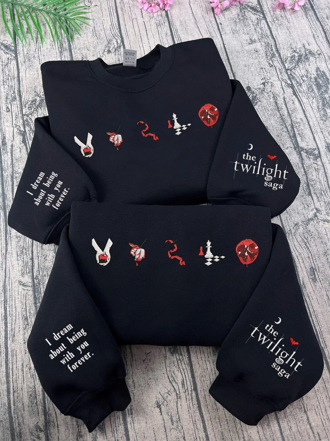 Twilight Embroidered Sweatshirt, Twilight Saga Embroidered Crewneck, Edward Cullen, Vampire, Bookish, Vampires Wolves, Forks Washington