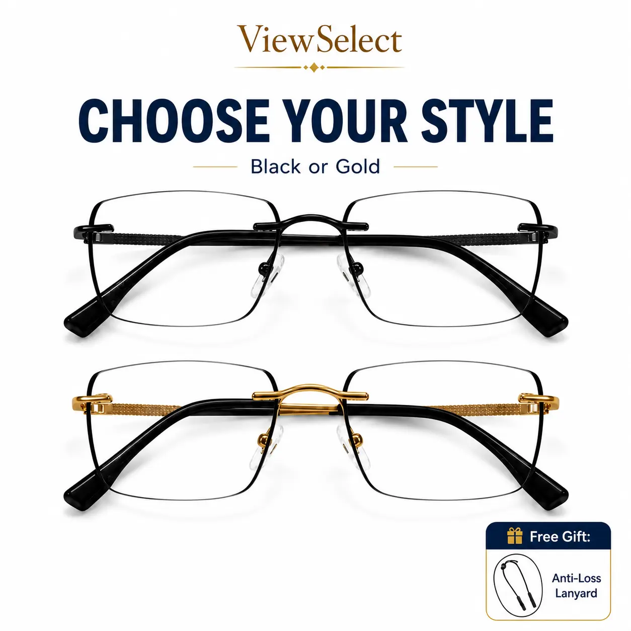 ViewSelect Non-Prescription Progressive Multifocal Photochromic Reading Glasses for Women & Men - Blue Light Blocking, UV Protection, Light-Adaptive Eyewear for Near, Mid, Far Vision