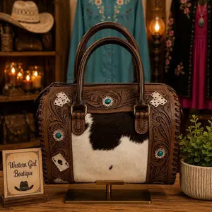 Dice and Cowhide Tooled Leather Medium Speedy