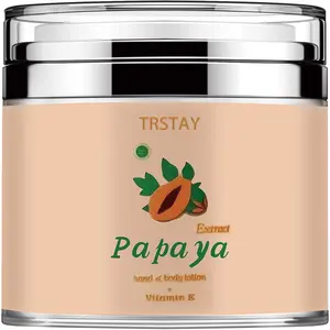 Trstay Papaya Body Cream, Enriched with Niacinamide, Hyaluronic Acid, Vitamin C & E, Moisturizing Skin Care, Daily Use