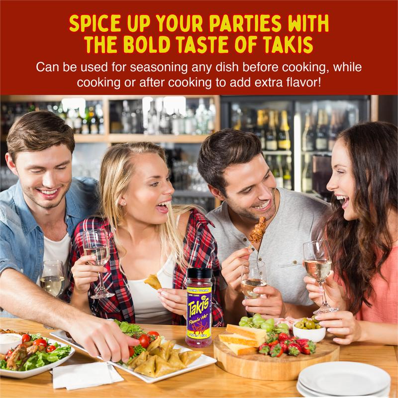 Takis Flamin' Hot Seasoning Dust 90 gr 2 Pack- Flavoring Dust for Fruit, Popcorn, Corn, Chamoy, Polvo De Takis Fuego, Chili Powder & Wing Seasoning