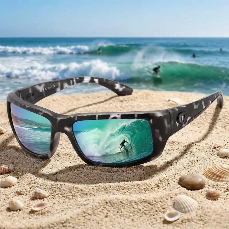 Costa Del Mar Mens Polarized Sunglasses, Fantail Sport Eyewear, UV Protective Fishing Glasses for Beach & Boating