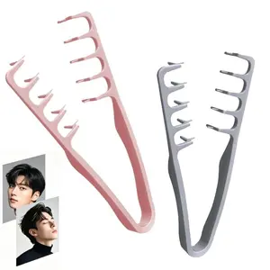 2-PACK Gray & Pink Hair Comb Duo for Guys! Professional Texturizing & Volumizing Tool – Heat-Free Fluffy Root Lift, Long-Lasting Full Volume, Fix Flat Hair Easily, Great With Hair Shaping Spray