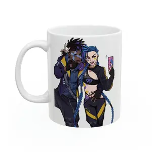 Ekko and Jinx Art Mug - Cute Design for Arcane Fans - Ceramic Coffee Mug - Perfect Gift