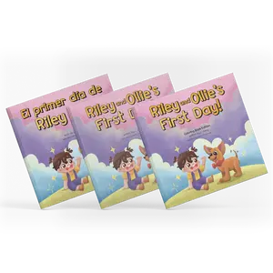 Riley and Ollie's First Day! 3-Book Bundle English/Spanish Storybooks & Coloring Book Edition by L Joerg for Early Readers with Simple Rhyming Text and Delightful Illustrations