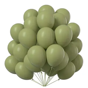 28pcs Sage Green Balloons, 10Inch Matte Sage Olive Green Boho Neutral Eucalyptus Latex Helium Balloon, for Birthday patry, Graduation Party, Anniversary, Wedding patry, Baby Shower, Gender Reveal, Balloon Garland