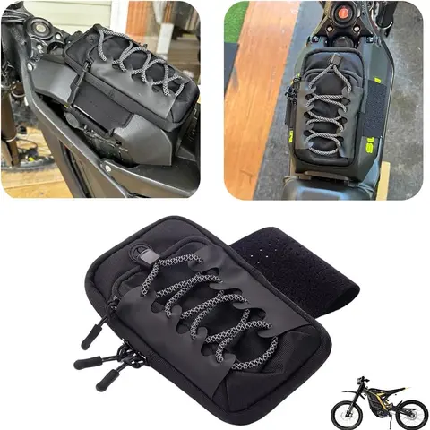 Snug Compact Versatile Front Battery Frame Storage Bike Accessory for Sur Ron S, Sur Ron X, Light bee S, Light bee X, Segway X160, Segway X260 Motorcycle Battery Tank Bag (1, Black)