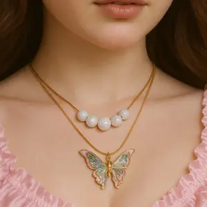 Butterfly Necklace for Fairy Girls | Magical Mariposa Jewelry | Enchanted Gift for Her | Unique Butterfly Pendant
