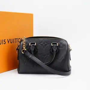 Pre-owned Louis Vuitton Calfskin Crossbody Bags Speedy20 Empriente Black Shoulder Bag 4000025650071