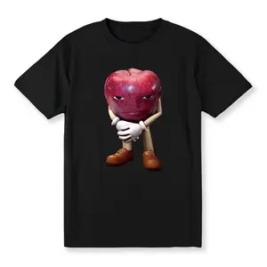 100% Cotton 100% Cotton Unisex Me Asf Apple Funny Apple With Face Meme Wapple T-Shirt