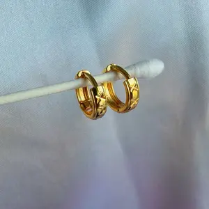Women's Gold-Tone Metal Coating Huggie Mini Hoop Earrings - Dainty Gold Jewelry Costume Accessory for Elegant Female Fashion, Huggie Hoop Earrings, Dainty Earrings