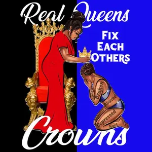4-Pack, 6-Pack or 8-Pack DTF Heat Transfer Gang Sheet Real Queens Fix Each Others Crowns Ready to Press for DIY T-Shirt Printing - white
