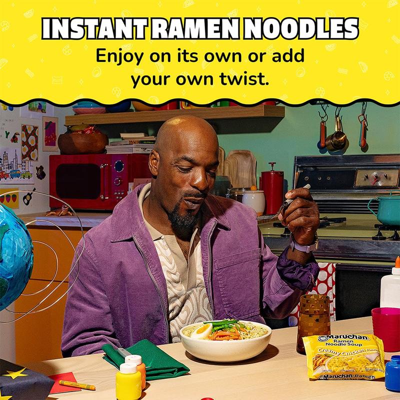 Maruchan Ramen Creamy Chicken, Instant Ramen Noodles, Ready to Eat Meals, 3 Oz, 24 Count