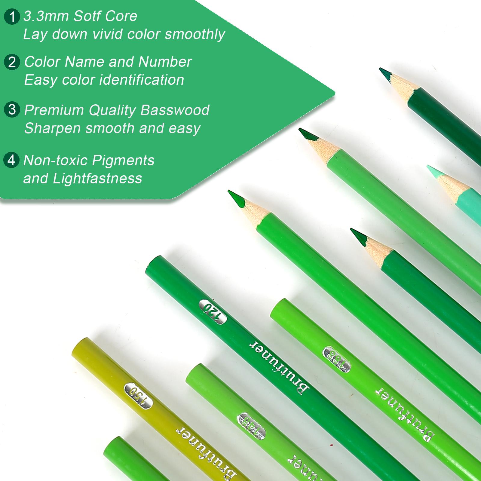 300 Color Artist Colored Pencils Set, Soft Core, Professional Numbered Art Drawing Pencils for Sketching Shading Blending Crafting, Gift Tin Box