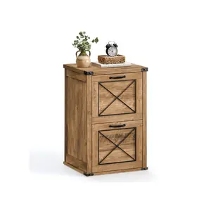 VASAGLE File Cabinet, Filing Cabinet with 2 File Drawers, Printer Stand, Fit A4, Letter Size, Hanging File Folders, Modern Farmhouse Style, for Home Office