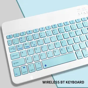 Slim Portable Wireless Bluetooth Keyboard for Tablet Phone Laptop, Mini Ultra-Thin Rechargeable Quiet Typing Keypad, Multi-System Compatible Travel Keyboard for iPad Windows Android