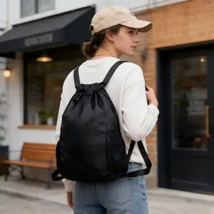 Unisex Fitness Backpack with Mesh Pockets, Adjustable Straps, Drawstring Closure, Ideal for Sports and Outdoor Activities