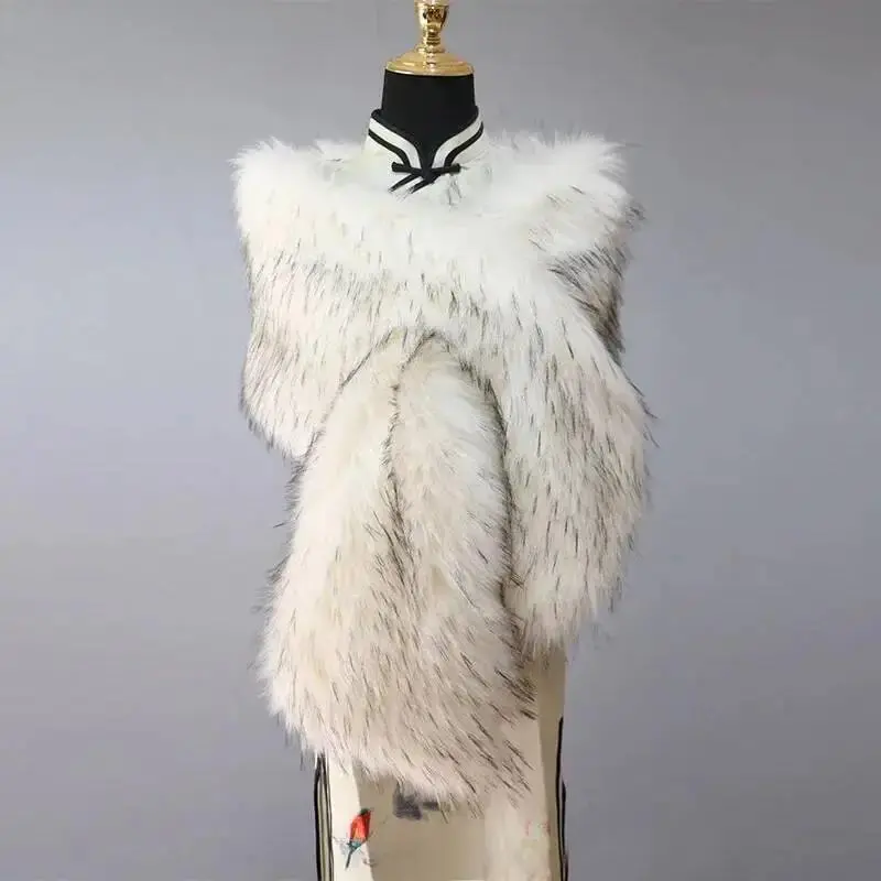32 Colors 165*30cm Women Luxury Warm Faux Fox Fur Shawl Winter Ladies Plush Scarf Wraps Cloak Coat Wedding Long Cape Scarves(Sheets) 32 Colors 165*30cm Women Luxury Warm Faux Fox Fur Shawl Winter Ladies Plush Scarf Wraps Cloak Coat Wedding Long Cape Scarves(Sheets)