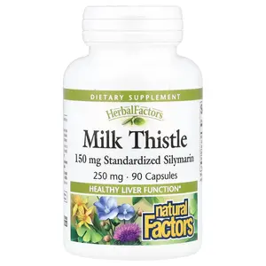 Natural Factors Milk Thistle, 250 mg, 90 Capsules