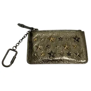 Pre-owned JIMMY CHOO Others Small Leather Goods Star Studs Leather Card Case