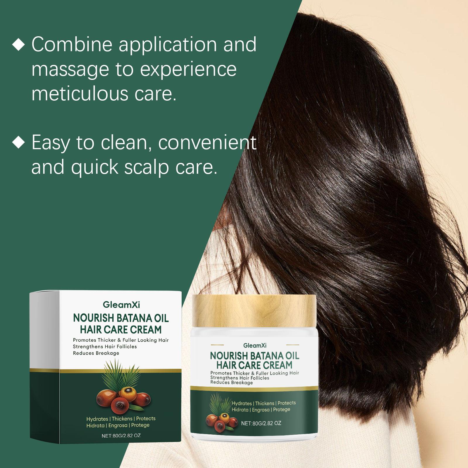 Batana Oil Hair Cream Boosts Hair Volume Softens Shiny Hair Strengthens Roots For Dry Scalp Hair Growth Treatment Hair Repair