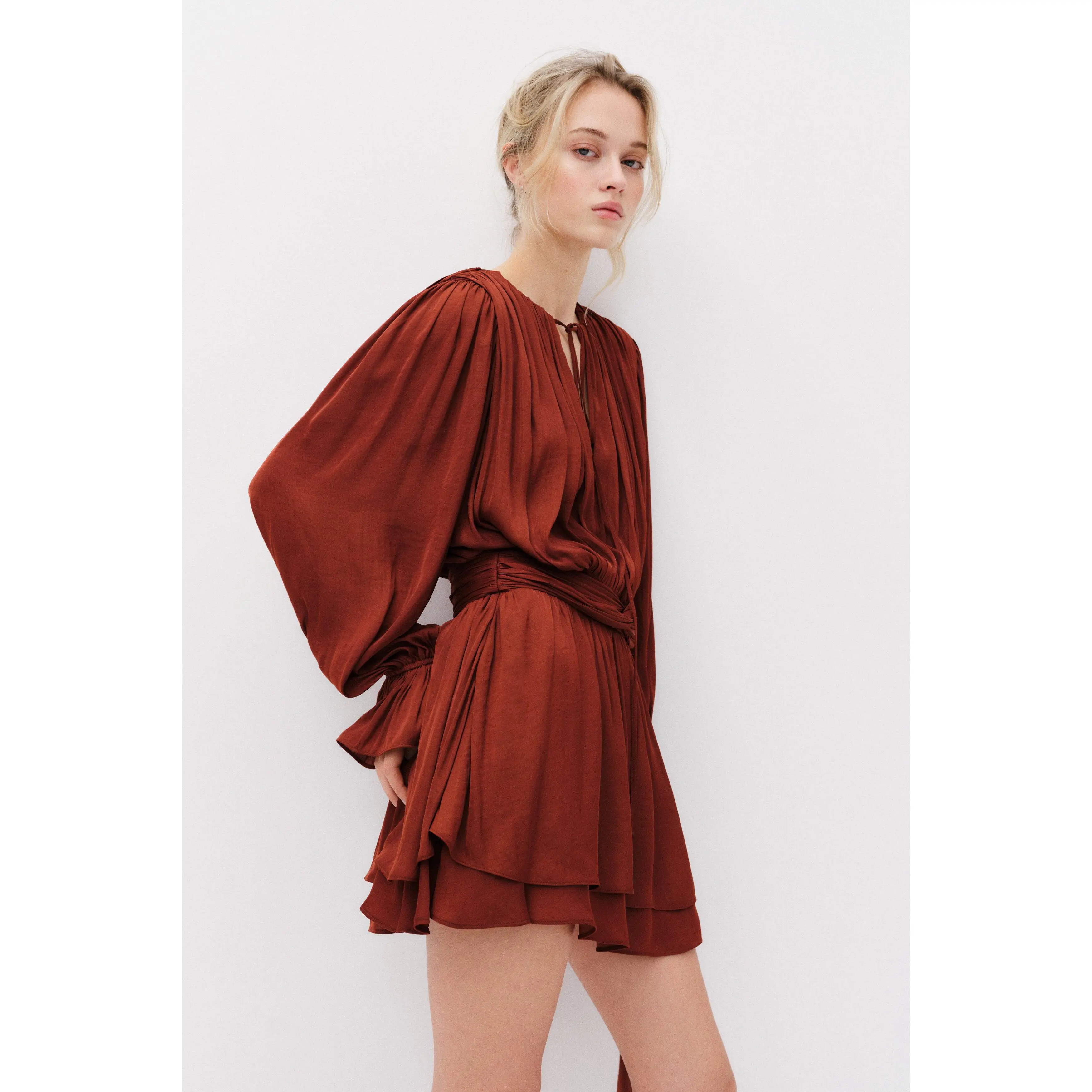 H&M Knot-detail draped dress - TikTok Shop