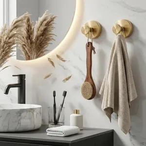 2-Pack Heavy Duty Stainless Steel Waterproof Suction Cup Hooks, creative hooks,Home Organiser for Shower, Bathroom, Kitchen