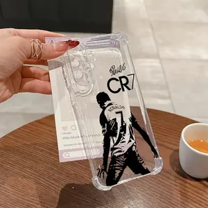 Football Star Ronaldo CR7 Phone Case Suitable for Samsung Galaxy A56, A26, A36, A55, A35, A16, A05, A14, A24, A34, A54, A15, A05S, A25, A23, A33, A53, A73 4G/5G - Transparent Soft Back Cover with Drop Protection