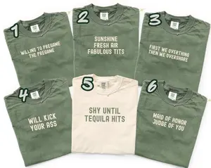 Comfort Colors Bridal Party Squad Tequila T-Shirt, Bridesmaid Proposal Gift, Maid of Honor Tee, Matching Wedding Shirt, Wedding Party Bachelorette Shirt, Trendy Bride Shirt, Full Size, Full Color