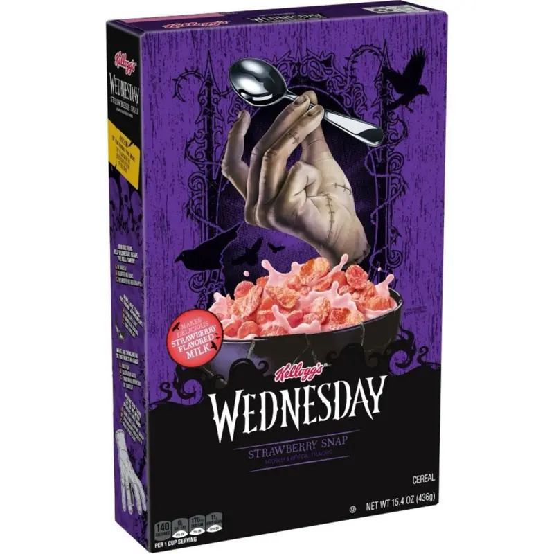 Kelloggs Strawberry Snaps Cereal - 1 Box (436 G)
