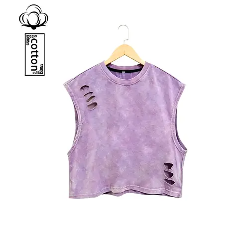 Summer New Fashion Unisex Vest, Casual Street Vest, Loose-Fitting Sleeveless Top, Street Style Short Vest, Cotton Material, H-Type Silhouette, All-Season Wear