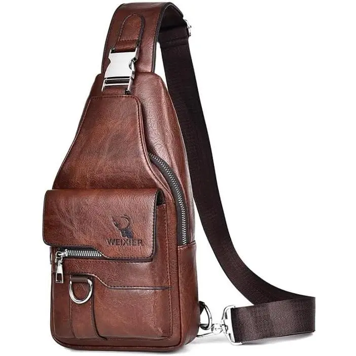 Unisex Classic Crossbody Chest Pouch for Adults - Adjustable Strap, High-Capacity, Multi-Pockets, Waterproof, Casual Bags for Women, Ideal for Outdoor Sports, Daily Carry