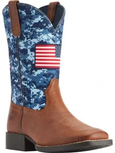 Ariat Youth Patriot Grand Canyon-Blue Camo Closed Boot - Men's Camo Upper Footwear, Durable Men's Shoe