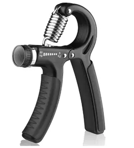 Grip Strength Trainer, Hand Grip Exerciser Strengthener with Adjustable Resistance 11-132 Lbs (5-60kg), Forearm Strengthener, Hand Exerciser for Muscle Building and Injury Recover Black 1 Pack