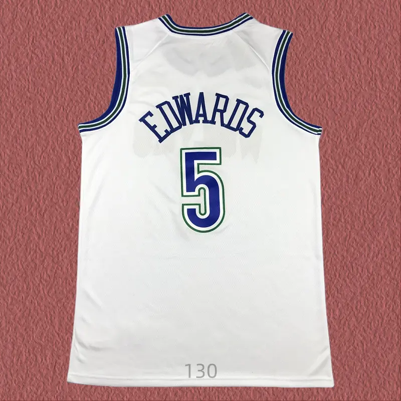 Anthony Edwards Classic-Design stitched Basketball Jerseys Retro Men's 2025 Sleeveless White shirt