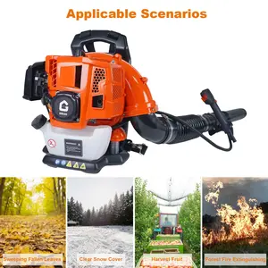 High-Power Gas Backpack Leaf Blower Combo –Professional Gas Backpack Leaf Blower, 880 CFM 320 MPH & 780 CFM 270 MPH – Low Vibration, Ergonomic, Ideal for Lawn, Yard, Leaves & Snow