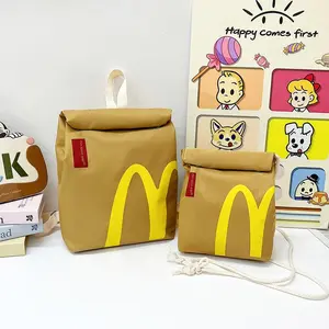 McDonald's & Starbucks Fun Backpack - Casual Canvas for Men Women 2025 Personalized Student Backpack Ideal for Outdoor Study Use