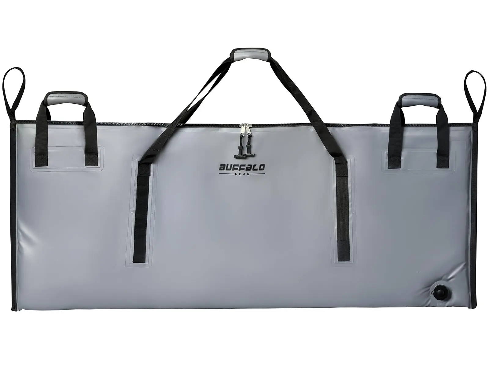 Buffalo Gear Insulated Fish Kill Bag 60x24 In,Leakproof Fish Cooler Bag with YKK Zipper,Large Portable Fish Bag White,Keep Ice Cold More Than 24 Hours