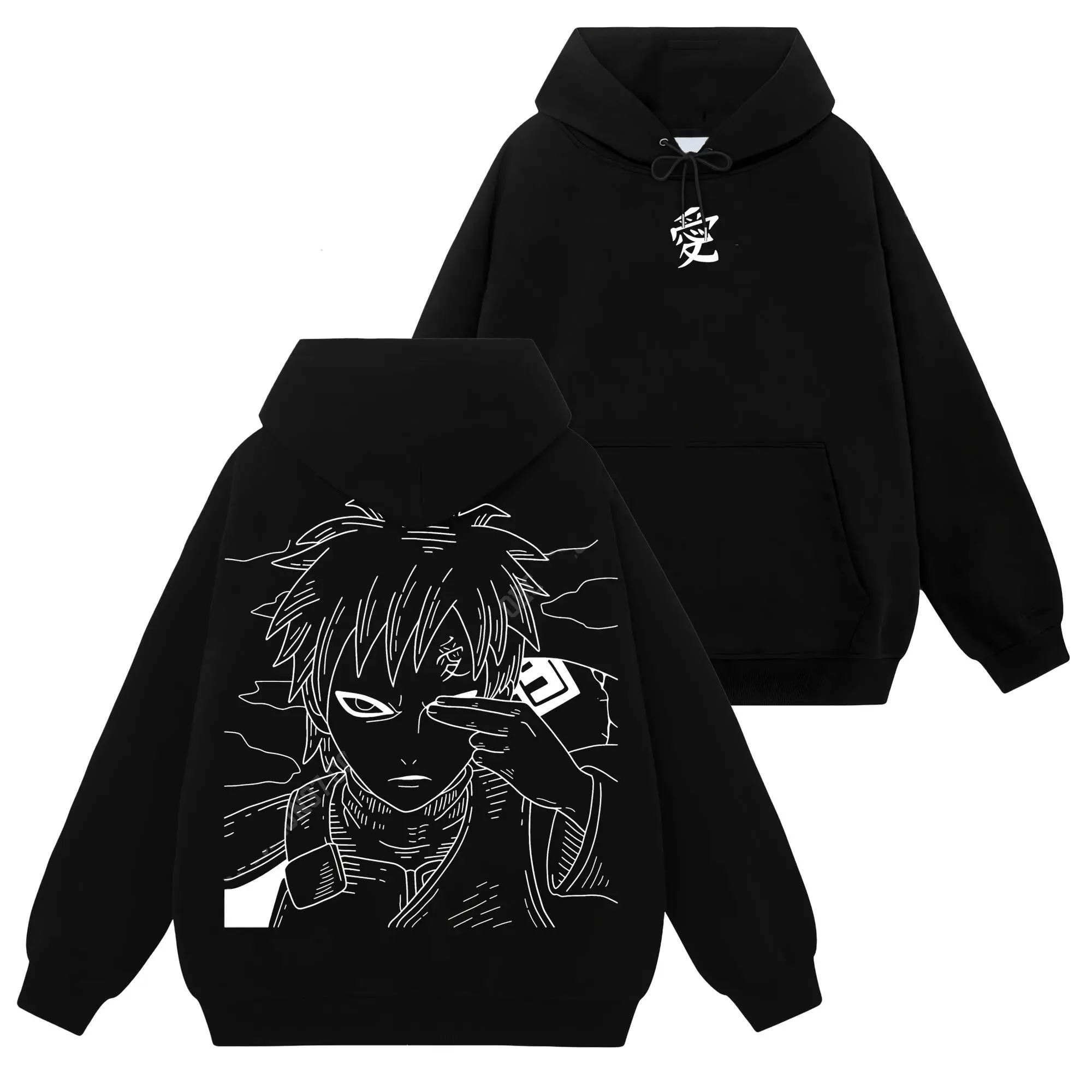 [Konoha Shop] Limited Gaara Hokage - Naruto Shippuden #92 Hoodie T-Shirt Sweatshirt, Retro Vintage Unisex Graphic 90s Cotton, Gift For Wibu Ninja Shinobi , Anime Manga Y2K Streetwear Apparel Everyday Fabric Fit
