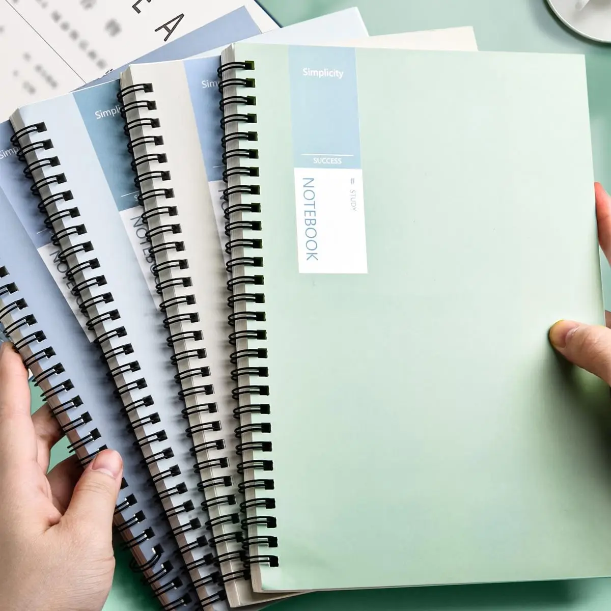 A5/B5 Spiral Notebook, 4pcs Spiral Binding Notebook, Simple Design Lined Notebook, Trendy Multi-purpose Notebook, Journal Stationery Supplies for Scho