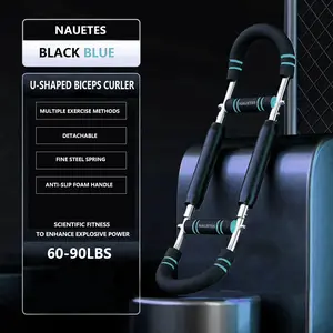 Nauetes Arm Workout Machine Hand Strengthener Portable Chest & for Men's Fitness Nauetes Training Home Gym Equipment High Strength Metal Spring & Anti-Slip Foam Handle Adjustable Hand Strengthener Push Up Equipment Push Up Stand