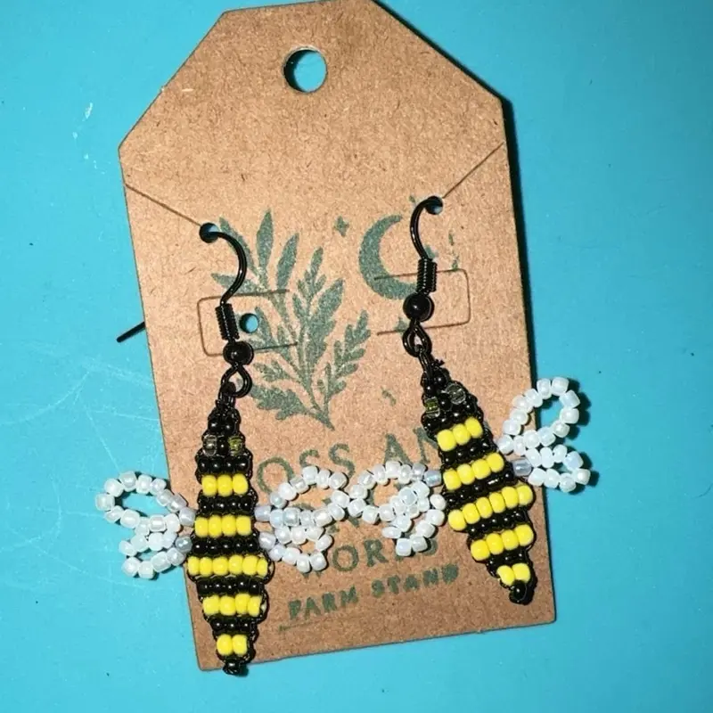 Handmade beaded earrings (bee)